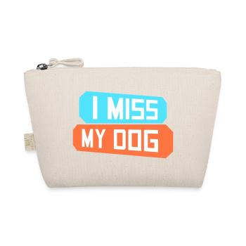 I Miss My Dog Hundeliebhaber Hunde Liebe Witz Logo - Bio-Täschchen - Natur - Vorne