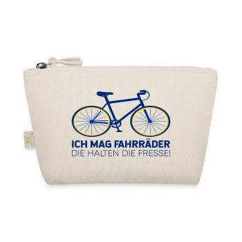 Ich mag Fahrräder die alten die Fresse - Bio-Täschchen - Natur - Vorne