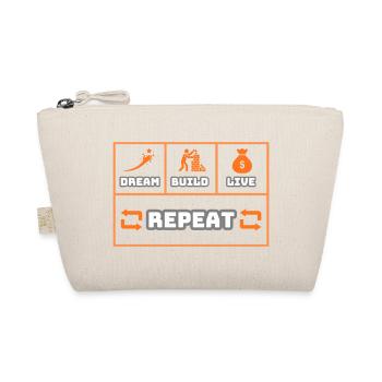 Dream Build Live Repeat - Organic Pouch - nature - Front