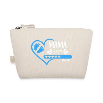Mom 2027 loading Heart Version Boy blue - Organic Pouch - nature - Front