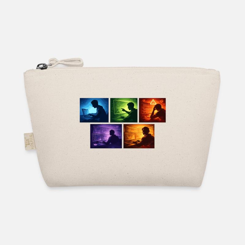 Neon-Coding: Bildschirmwelten Bio-Täschchen