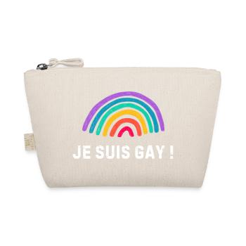 Je suis gay – arc-en-ciel fierté LGBTQ+ - Trousse biologique - nature - Devant