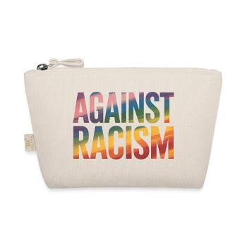 Contre le racisme - T-shirt arc-en-ciel Antifa - Trousse biologique - nature - Devant