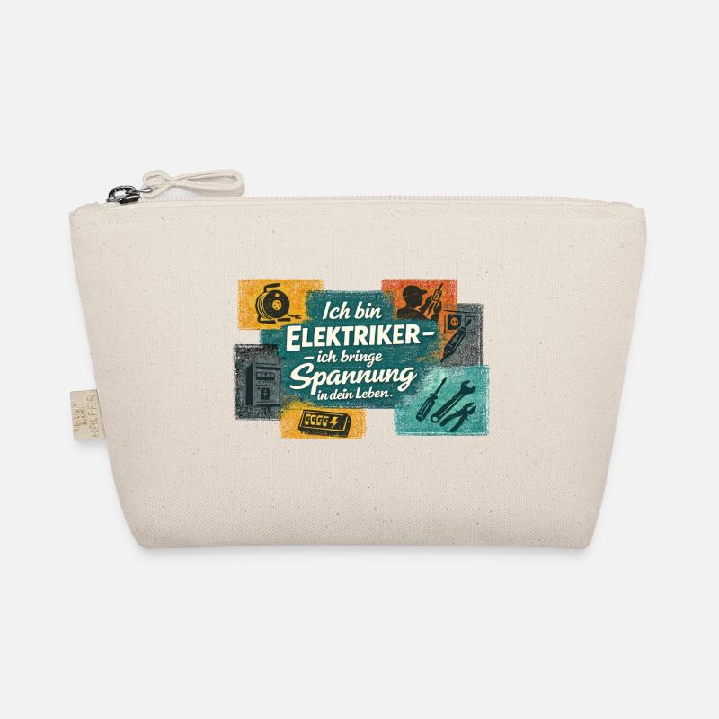Ich bin Elektriker Spannung ins Leben - Bio-Täschchen - Natur