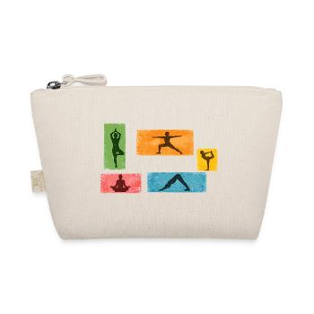 Colorful Yoga Silhouettes - Organic Pouch - nature - Front