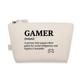 Gamer Noun Pauses Game Regrets Gaming - Bio-Täschchen - Natur - Vorne
