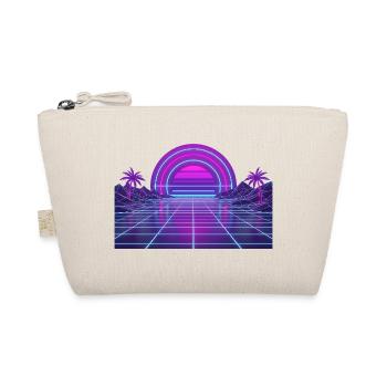 Retro Synthwave Sunset Neon Motif 80s - Organic Pouch - nature - Front