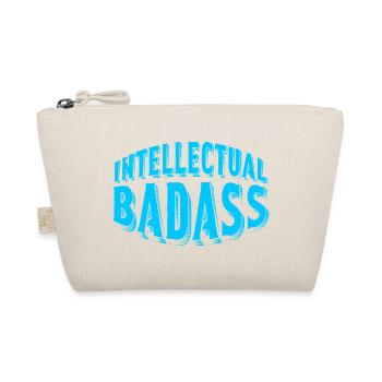 Intellectual Badass Blue Retro Typography Art - Bio-Täschchen - Natur - Vorne