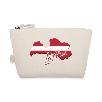 Karte mit der Flagge Lettlands, ich liebe Lettland - Bio-Täschchen - Natur - Vorne