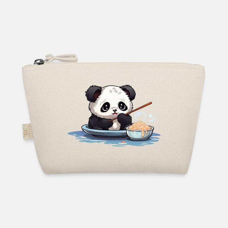 Kawaii Panda in a Noodle Bowl Organic Pouch