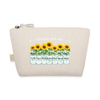 Inspirierende Christliche Sonnenblumen Jesus - Bio-Täschchen - Natur - Vorne