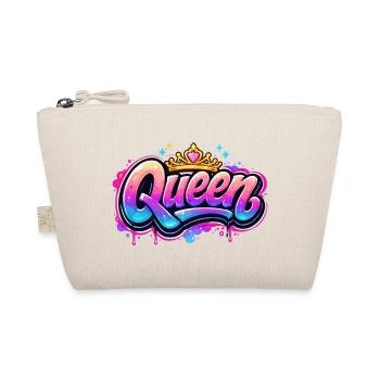 Queen Graffiti Kronen-Design - Bio-Täschchen - Natur - Vorne
