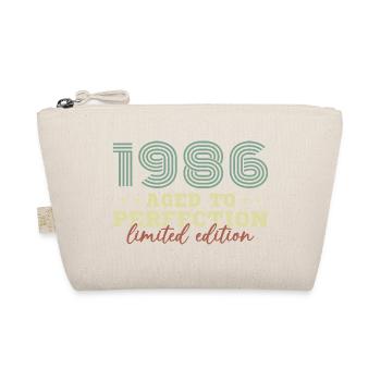1986 Vintage Retro Geburtstagsgeschenk - Bio-Täschchen - Natur - Vorne