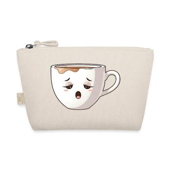 Tasse de café fatiguée, motif mignon de café Kawaii - Trousse biologique - nature - Devant