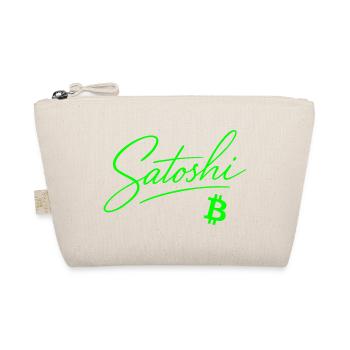 Satoshi Lettres, Bitcoin Motif Néon, Fan Crypto - Trousse biologique - nature - Devant
