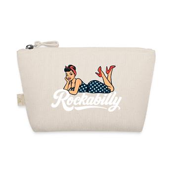 Pin-Up Rockabilly : Femme vintage en robe jupon - Trousse biologique - nature - Devant