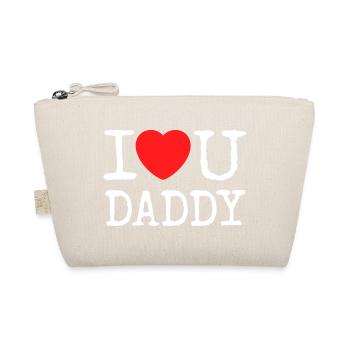 Ich liebe dich Papa-Shirt - Bio-Täschchen - Natur - Vorne