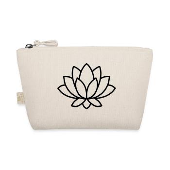 Minimalist Lotus Flower - Organic Pouch - nature - Front