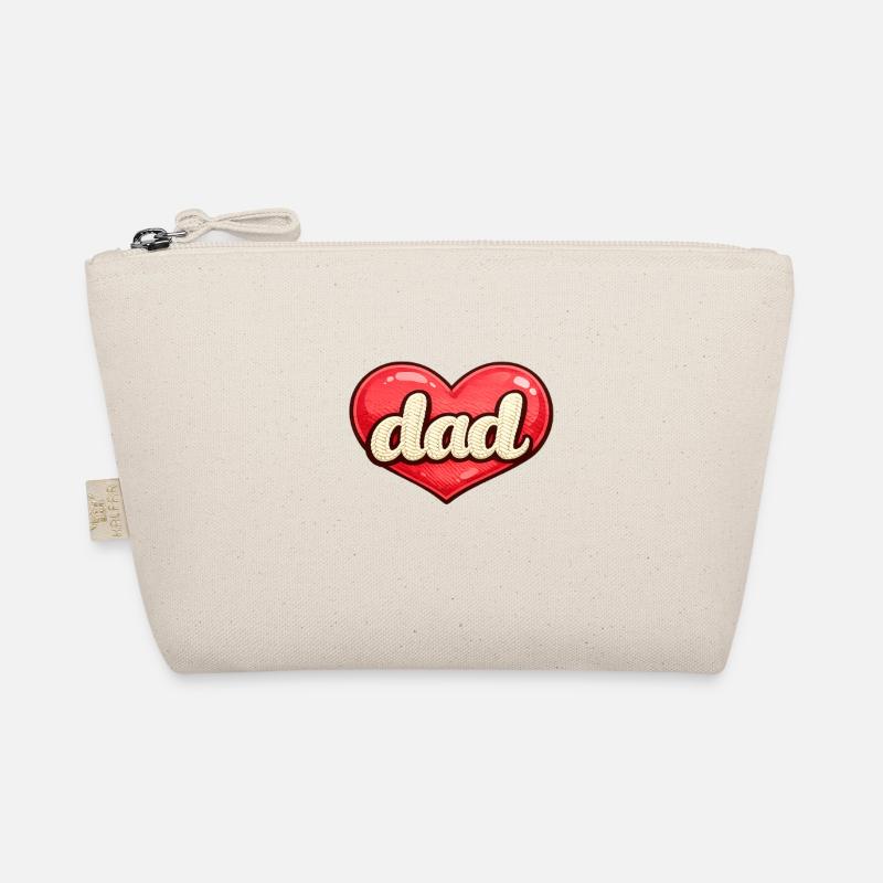 Herz mit Dad Schriftzug Bio-Täschchen