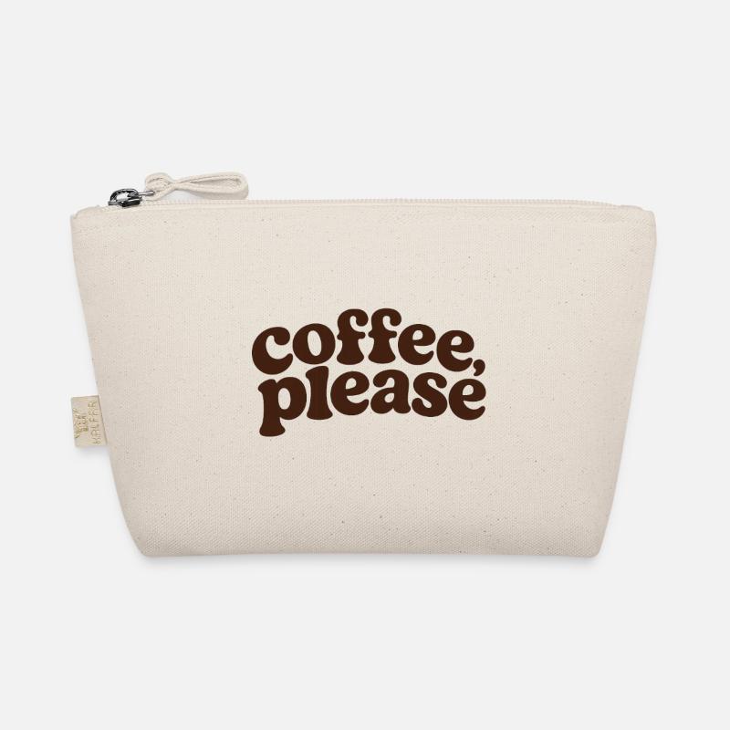 Coffee please Retro Schriftzug - Bio-Täschchen - Natur