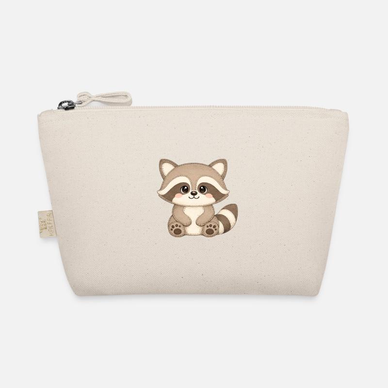 Kuschelwaschbär Illustration Bio-Täschchen