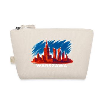 Warschau Skyline Kunst – Warszawa Silhouette - Bio-Täschchen - Natur - Vorne
