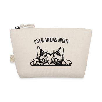 Ich war das nicht – schelmische Katze - Bio-Täschchen - Natur - Vorne