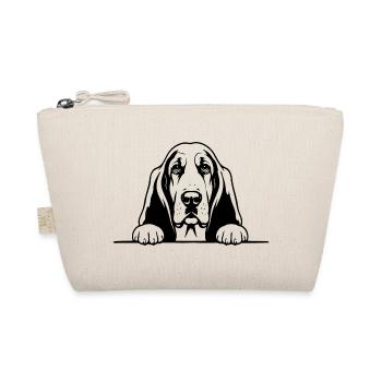 Basset Hound mit Pfoten schwarz - Bio-Täschchen - Natur - Vorne