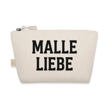 MALLE LIEBE Typo Design - Bio-Täschchen - Natur - Vorne