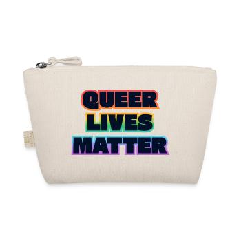 Texte Sombre Arc-en-ciel Queer Lives Matter - Trousse biologique - nature - Devant