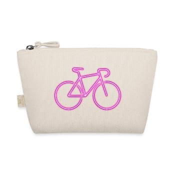 Rose vélo néon – Motif vélo urbain - Trousse biologique - nature - Devant