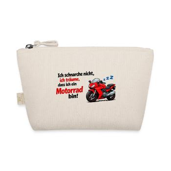 Ich träume Motorrad - Bio-Täschchen - Natur - Vorne
