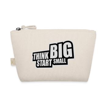 Think Big Start Small Motivation Mindset Wachstum  - Bio-Täschchen - Natur - Vorne