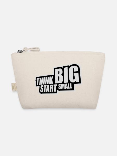 Pensez Grand, Commence, Petit, Motivation, Mentalité, Évolution. - Trousse biologique - nature - Devant