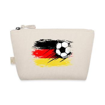 Germany Flag Football used - Organic Pouch - nature - Front