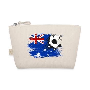 Australien Flagge Fußball used - Bio-Täschchen - Natur - Vorne