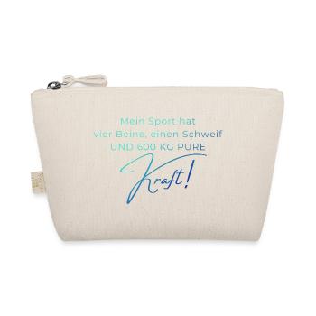 Voltigieren 600 kg Kraft – Pferdesport Geschenk - Bio-Täschchen - Natur - Vorne
