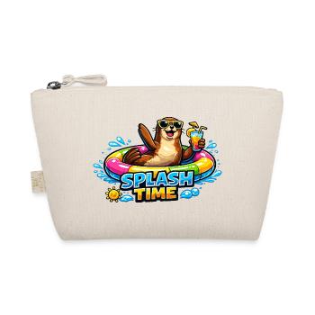 SPLASH TIME Otter in the swimming ring - Organic Pouch - nature - Front