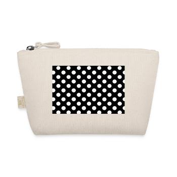 Noir-Polka-Punkte-Muster - Bio-Täschchen - Natur - Vorne