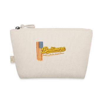 Baltimore Retro Vintage Flag Design - Organic Pouch - nature - Front