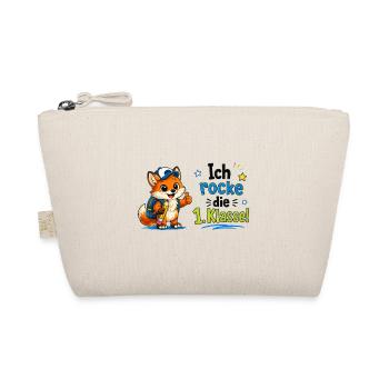 Ich rocke die 1. Klasse Fuchs - Bio-Täschchen - Natur - Vorne