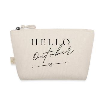 Hello October | Minimal Herbst Design - Bio-Täschchen - Natur - Vorne