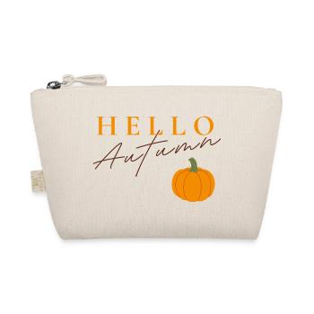 Hello Autumn | Autumn pumpkin design - Organic Pouch - nature - Front
