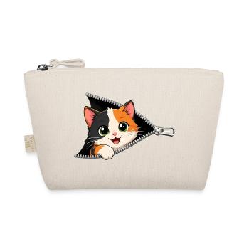 Chat chaton mignon à fermeture éclair - Trousse biologique - nature - Devant
