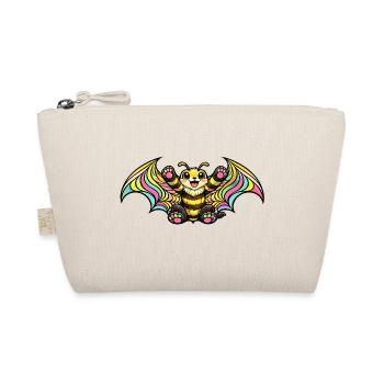 Regenbogenbat mit Flügeln - Bio-Täschchen - Natur - Vorne