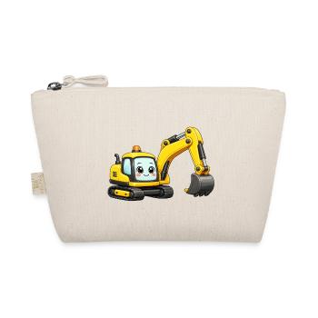 Gelber Bagger - Bio-Täschchen - Natur - Vorne
