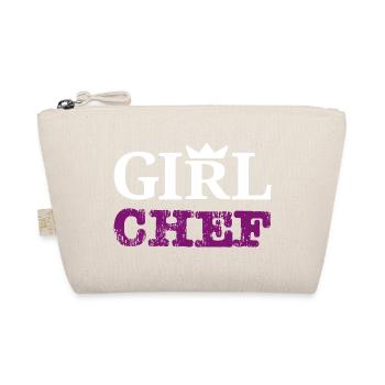 Girl Chef- Statement Design & Typography - Organic Pouch - nature - Front