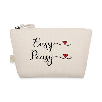 Easy Peasy Design with heart - Organic Pouch - nature - Front