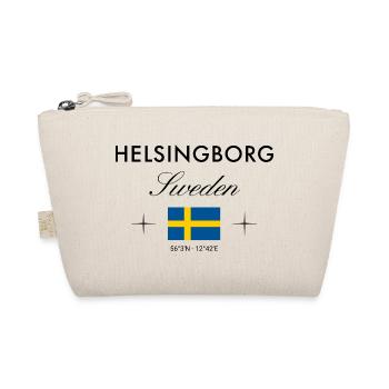 Helsingborg Sweden Coordinates Travel Souvenir - Organic Pouch - nature - Front