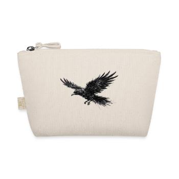 Flying Raven Gotische Grafik - Bio-Täschchen - Natur - Vorne